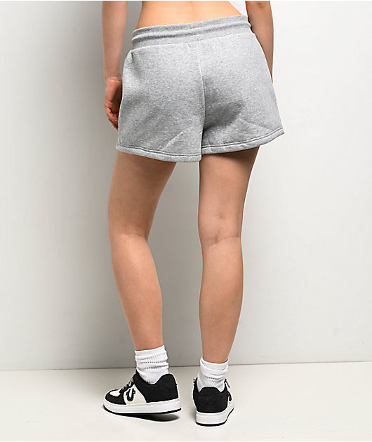 True Religion Patched Grey Sweat Shorts