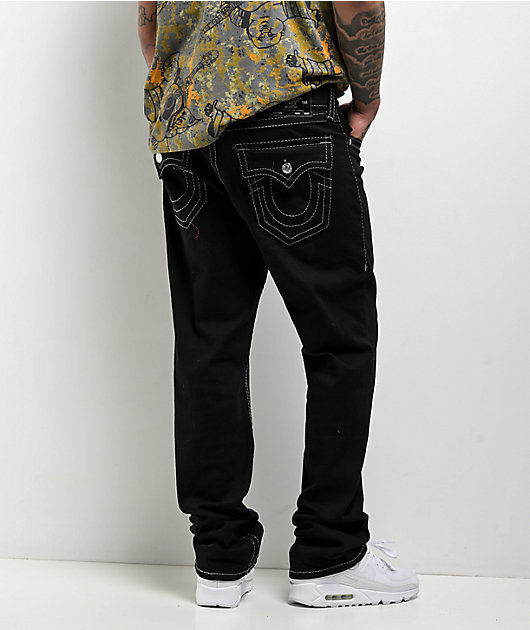 TRUE RELIGIONブラックデニム True Religion Ricky Relaxed Straight Jeans Black | Mainline