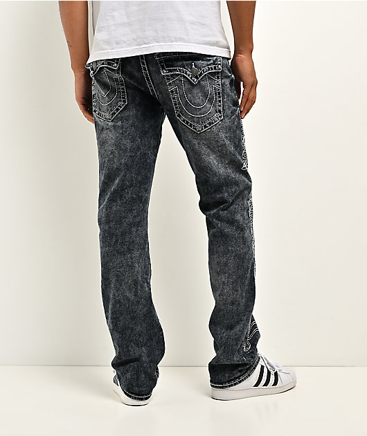 True Religion Ricky Big T Flap Jaded Blue Wash Straight Leg Jeans