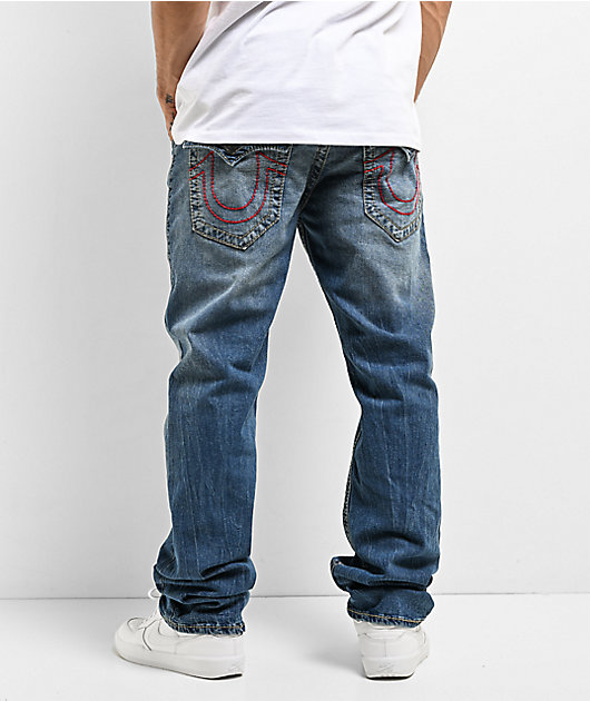 True Religion Ricky Big T Flap Straight Bond St Medium Wash Jeans True Religion Ricky Big T Flap Straight Bond St Medium Wash Jeans