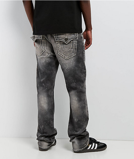 True Religion Ricky Faded Super T Grey Wash Straight Leg
