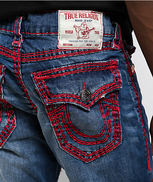 True Religion Ricky Super Q Muphrid Dark Wash Straight Leg