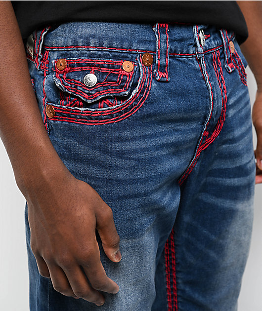 True Religion Ricky Super Q Muphrid Dark Wash Straight Leg