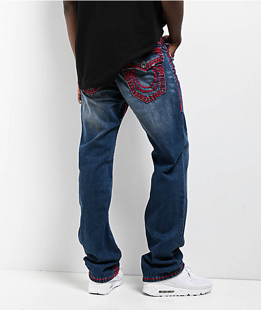 True Religion Ricky Super Q Muphrid Dark Wash Straight Leg