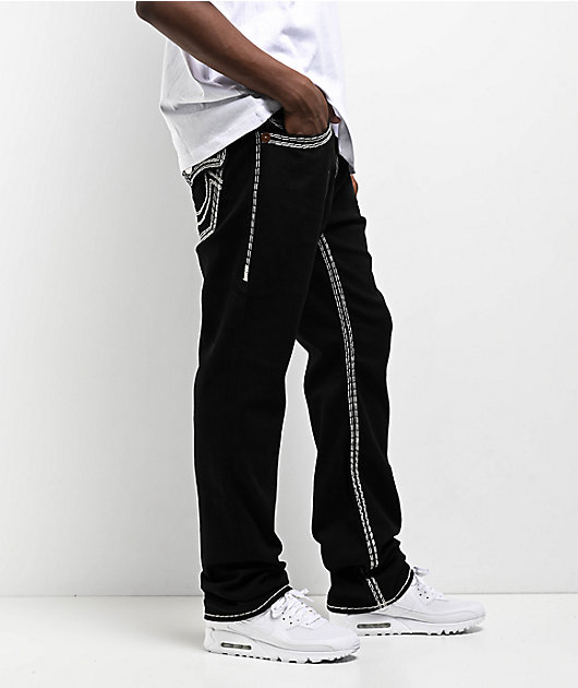 True Religion Ricky Super QT Body Rinse Black Straight Leg True Religion Ricky Super QT Body Rinse Black Straight Leg