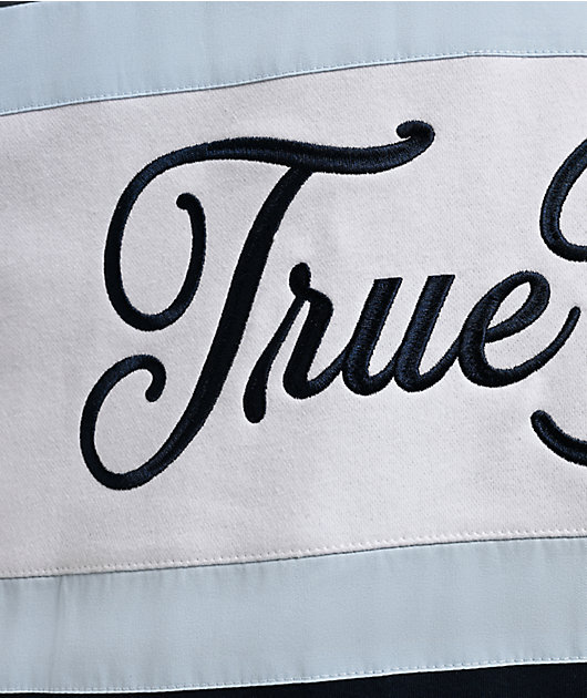 True Religion Rugby Navy, White & Sapphire Relaxed Polo Shirt | Zumiez