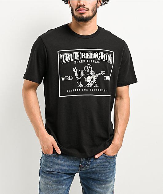 True Religion SRS Logo Black T-Shirt | Zumiez