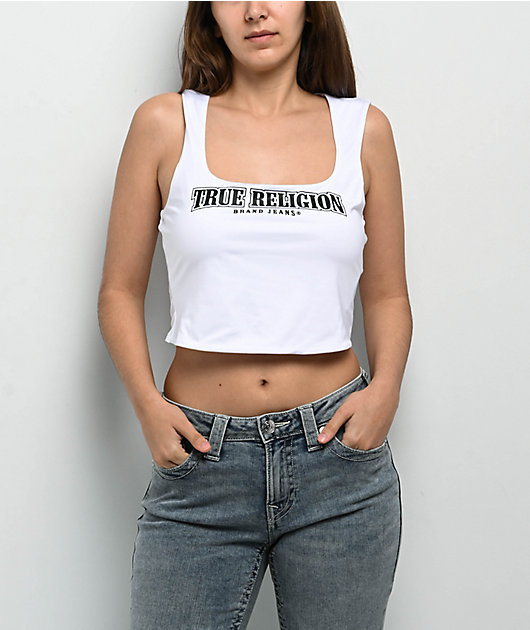TRUE RELIGION KIRSH タンクトップ True Religion Logo Fiery Red Crop Tank Top | Zumiez