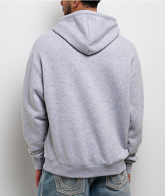 True Religion Stacked Box Script Grey Hoodie