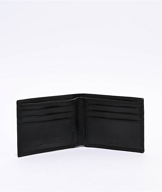 True Religion Stitched Black Bifold Wallet