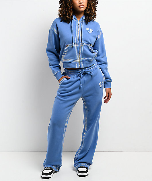 True Religion Super QT Pacific Coast Crop Zip Hoodie | Zumiez