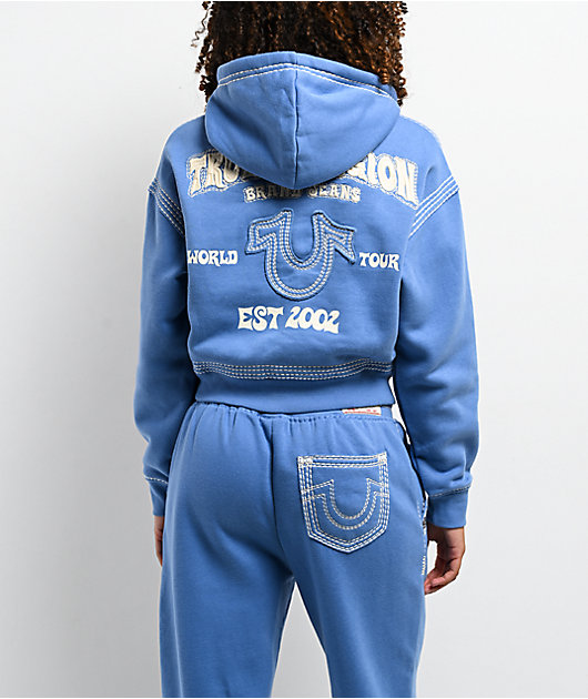 True Religion Super QT Pacific Coast Crop Zip Hoodie | Zumiez