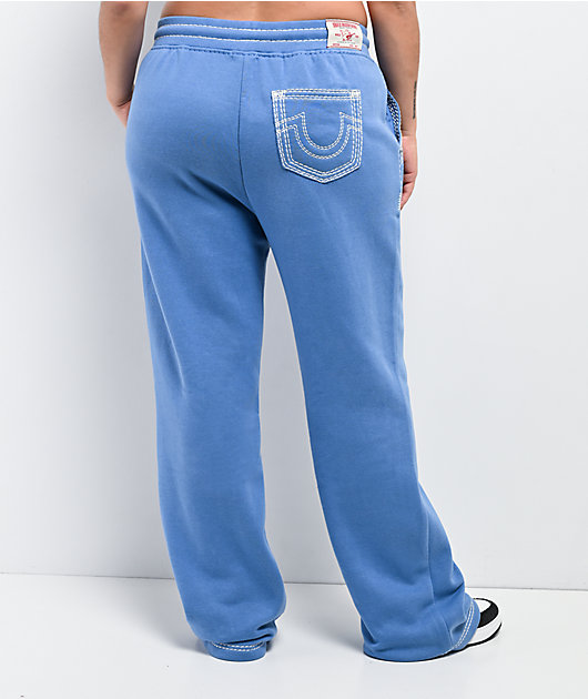 True Religion Super QT Straight Leg Blue Sweatpants