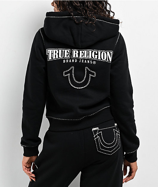 true religion スウェット　黒 TRUE RELIGION LOGO TAPING SWEATSHIRT 108689BLK - Shiekh