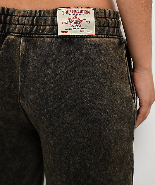 True Religion Super T Rust Brown Wash Sweatpants