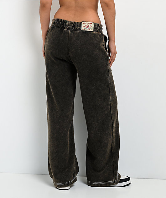 True Religion Super T Rust Brown Wash Sweatpants