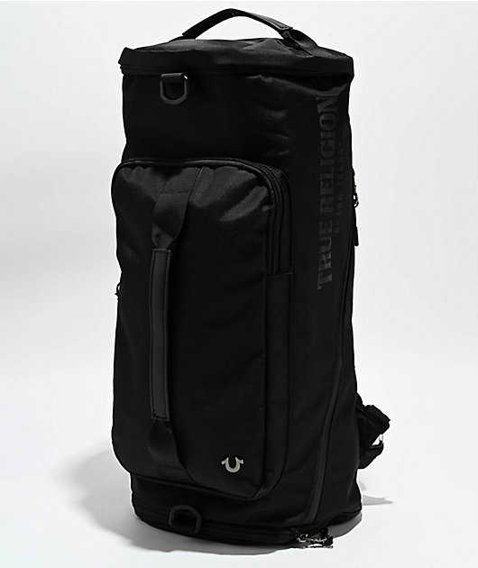 True Religion Switch Black Duffel Backpack | Zumiez