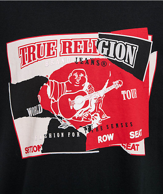 True Religion Torn Black T-Shirt