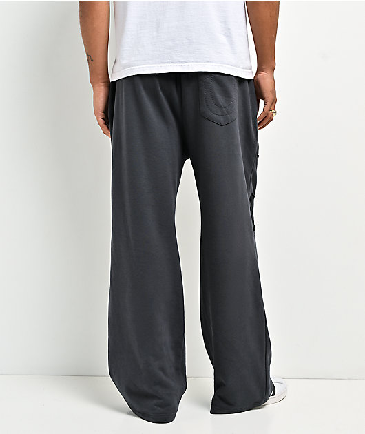 True Religion Tossed Logo Phantom Grey Sweatpants