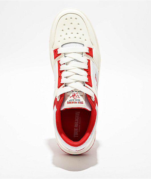 True Religion Trey White & Red Shoes
