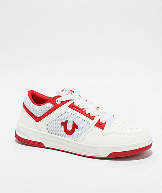 True Religion Trey White & Red Shoes