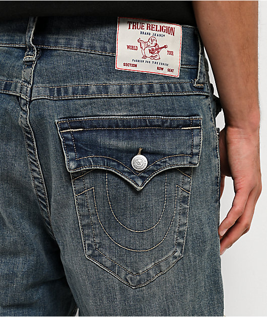 True Religion Vinny Steel Drift Medium Wash Ultra Baggy Jeans | Zumiez