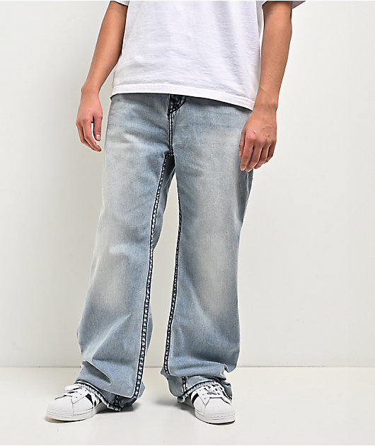 True Religion Vinny Super T Flap Arctic Whisper Light Blue Wash