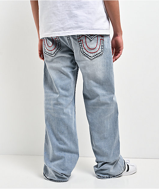 True Religion Vinny Super T Flap Arctic Whisper Light Blue Wash