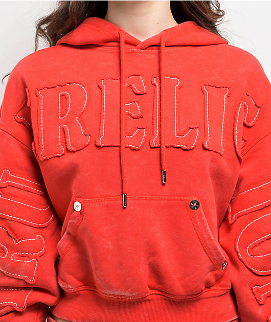 True Religion Vintage Applique Logo Scarlet Hoodie