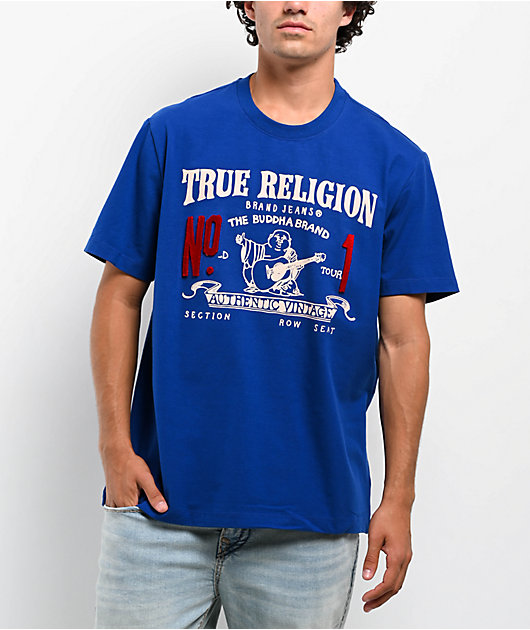 True Religion Vintage No.1 Blue Heavyweight T-Shirt