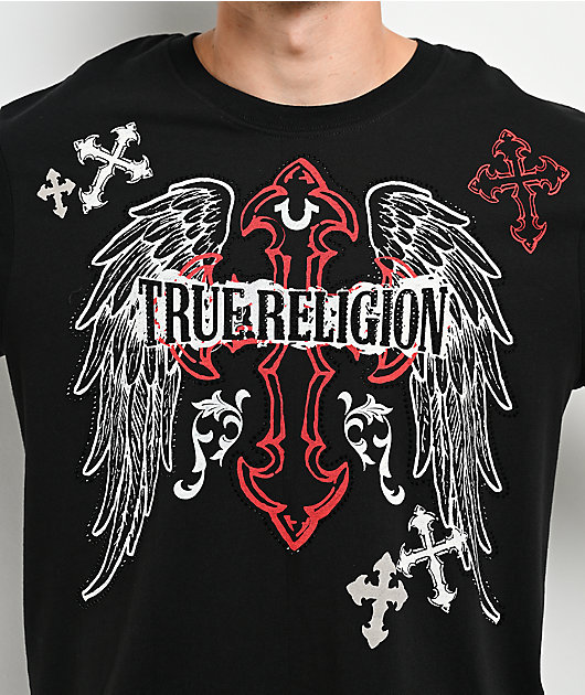 True Religion Winged Cross Black T-Shirt