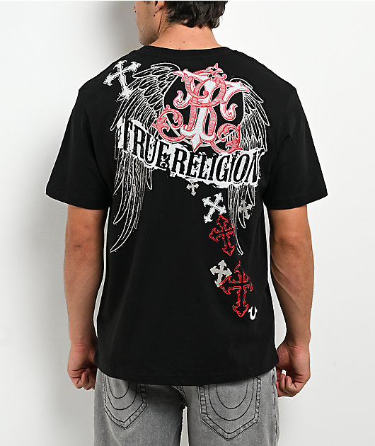 True Religion Winged Cross Black T-Shirt