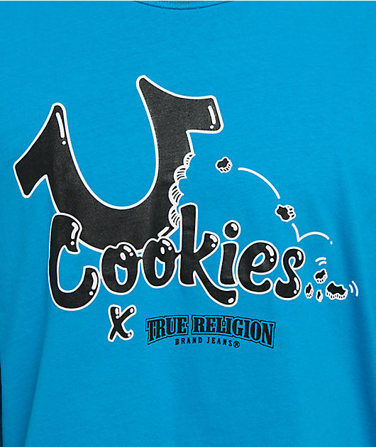True Religion x Cookies Bite Shoe Blue T-Shirt | Zumiez
