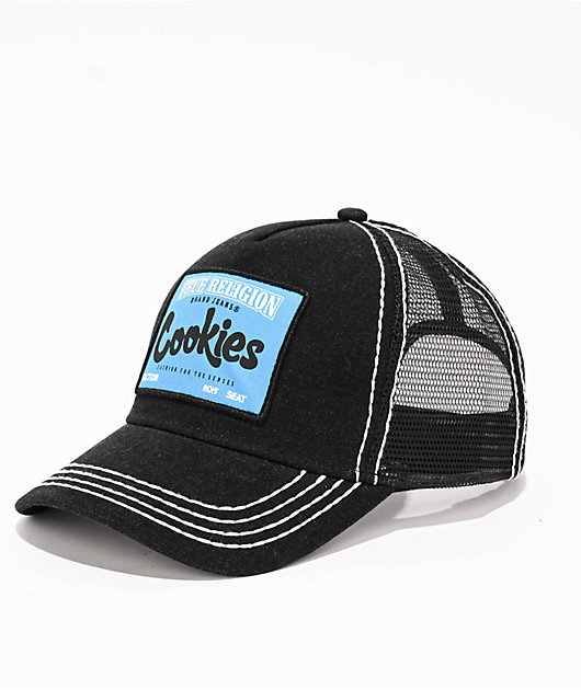 True Religion x Cookies Denim Black Trucker Hat | Zumiez