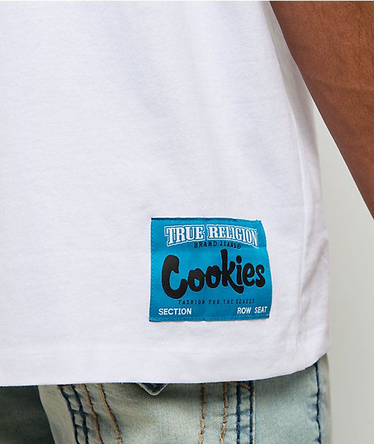 True Religion x Cookies Horseshoe Applique White T-Shirt