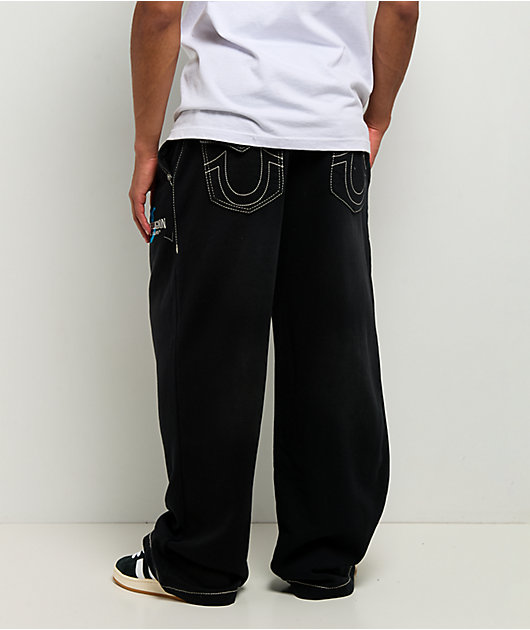 True Religion x Cookies Washed Black Relaxed Sweatpants