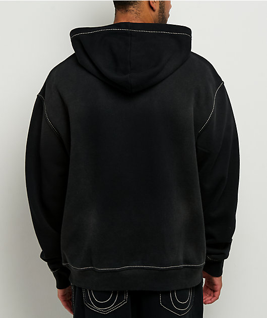 True Religion x Cookies Washed Black Zip Hoodie