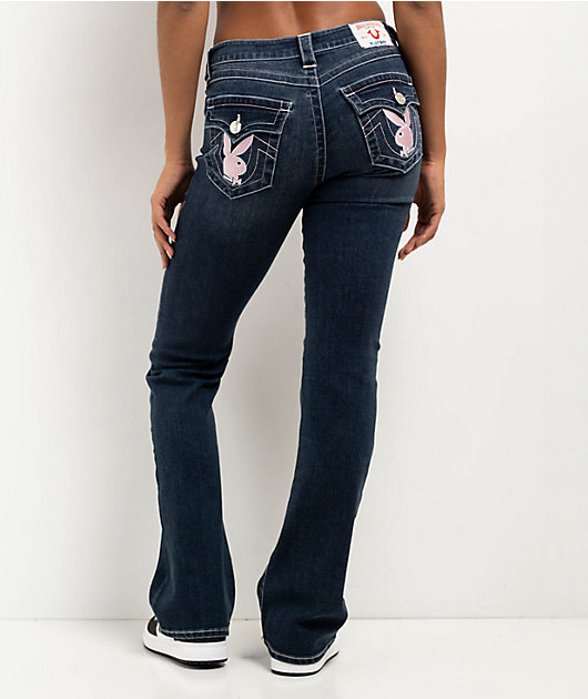 True Religion x Playboy Becca Indigo Upgrade Bootcut Jeans | Zumiez