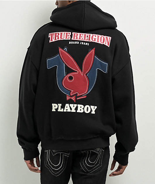 True Religion x Playboy Black Zip Hoodie | Zumiez