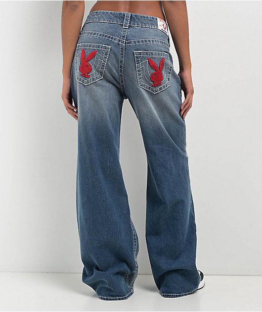 True Religion x Playboy Bobbi Big T Baggy Jeans