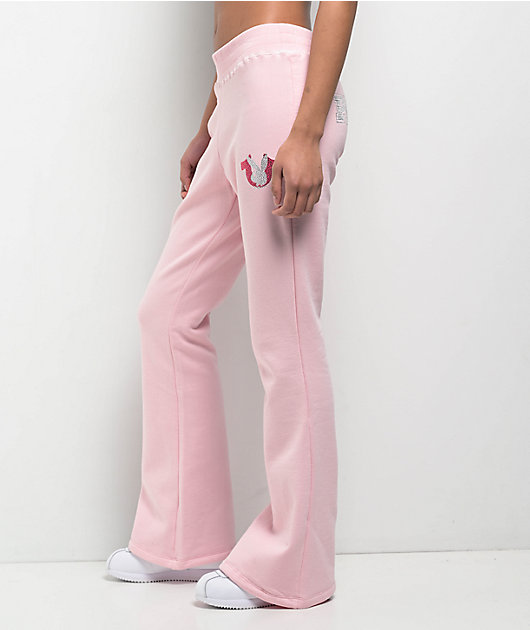 True Religion x Playboy Crystal Pink Bootcut Sweatpants