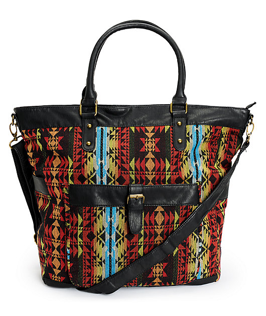 aztec print bag
