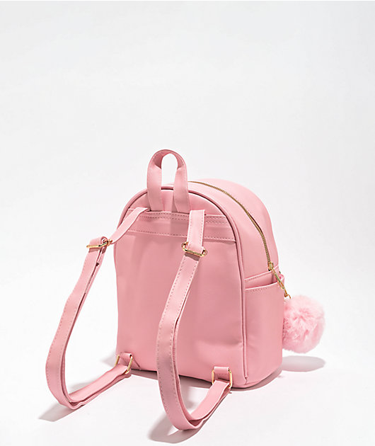 Under One Sky Pink Backpack with Teddy Bear Bow Accents and Charm Under One Sky Pink Backpack with Teddy Bear Bow Accents and  main image 2