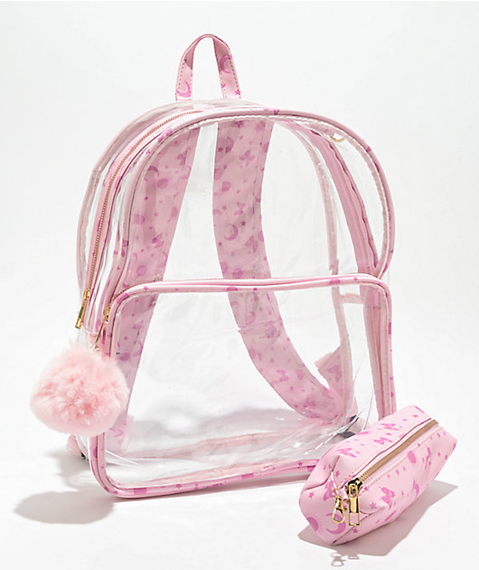Clear Backpack Small Leather Backpack Target Under1Sky Pink Clear