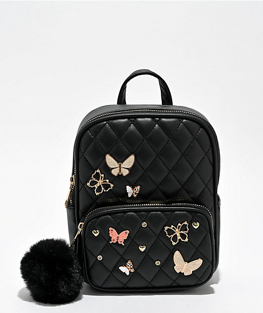 Black butterfly fashion backpack