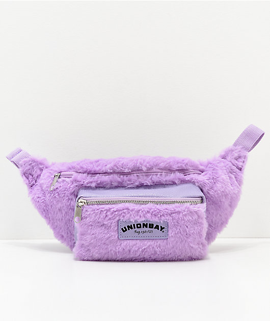 pink fluffy fanny pack