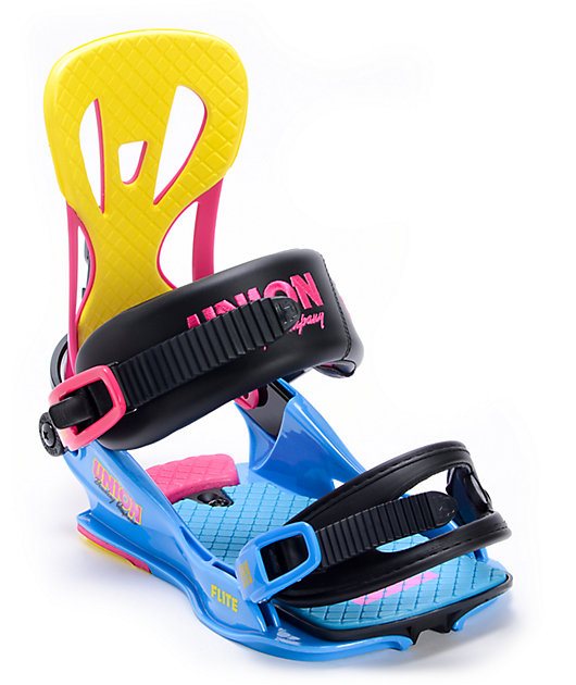 colorful snowboard bindings