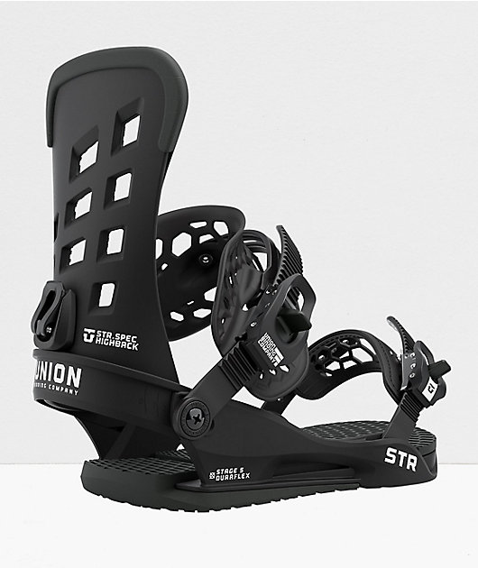 Union STR Black Snowboard Bindings 2021