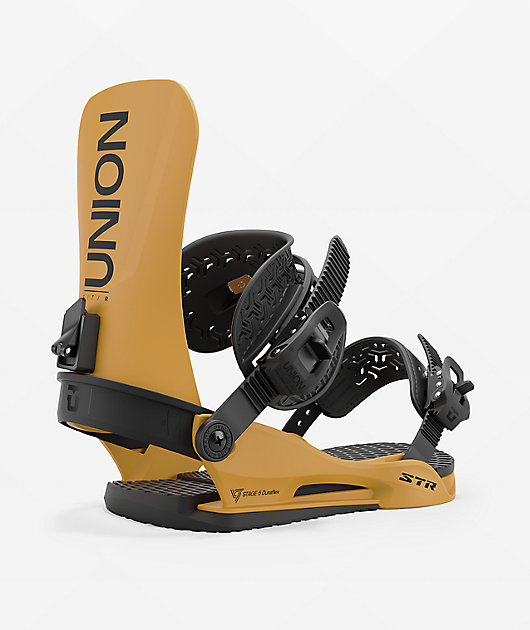 Union STR Mustard Snowboard Bindings 2025 | Zumiez