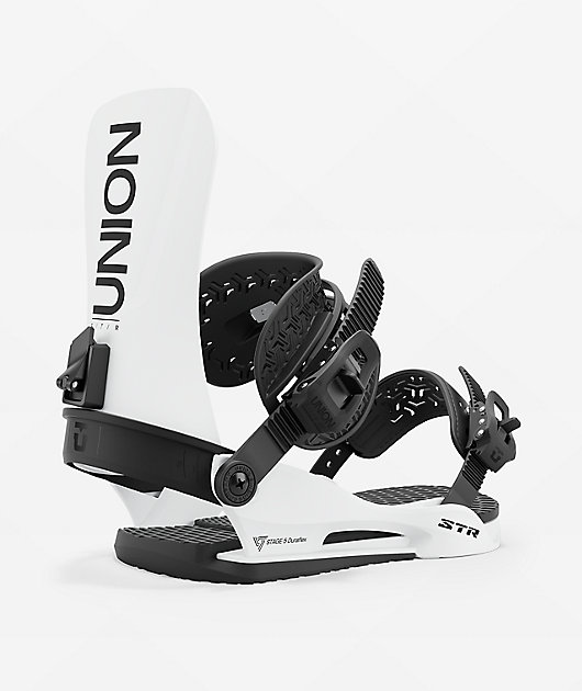 Union STR White Snowboard Bindings 2025 | Zumiez